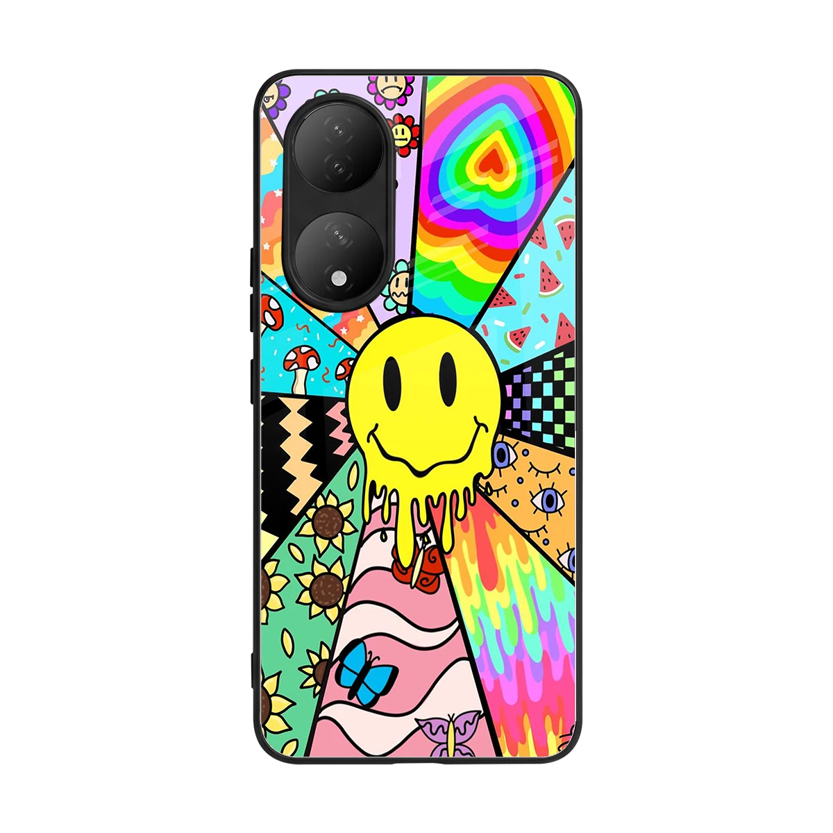 Y2K Doodle back phone cover | glass case for Vivo-y100