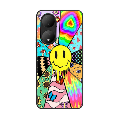 Y2K Doodle back phone cover | glass case for Vivo-y100