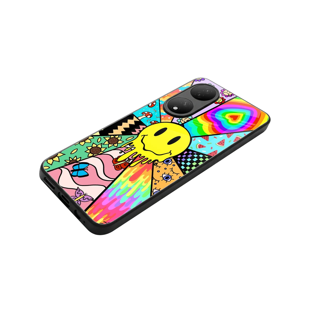 Y2K Doodle stylish phone case for Vivo-y100 | glossy glass and slim fit