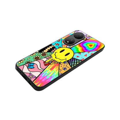 Y2K Doodle stylish phone case for Vivo-y100 | glossy glass and slim fit