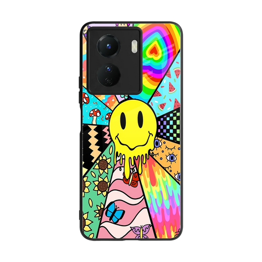 Y2K Doodle back phone cover | glass case for vivo y16