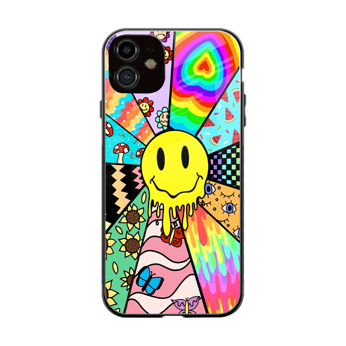 Y2K Doodle back phone cover | glass case for iphone 12