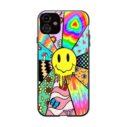 Y2K Doodle back phone cover | glass case for iphone 12