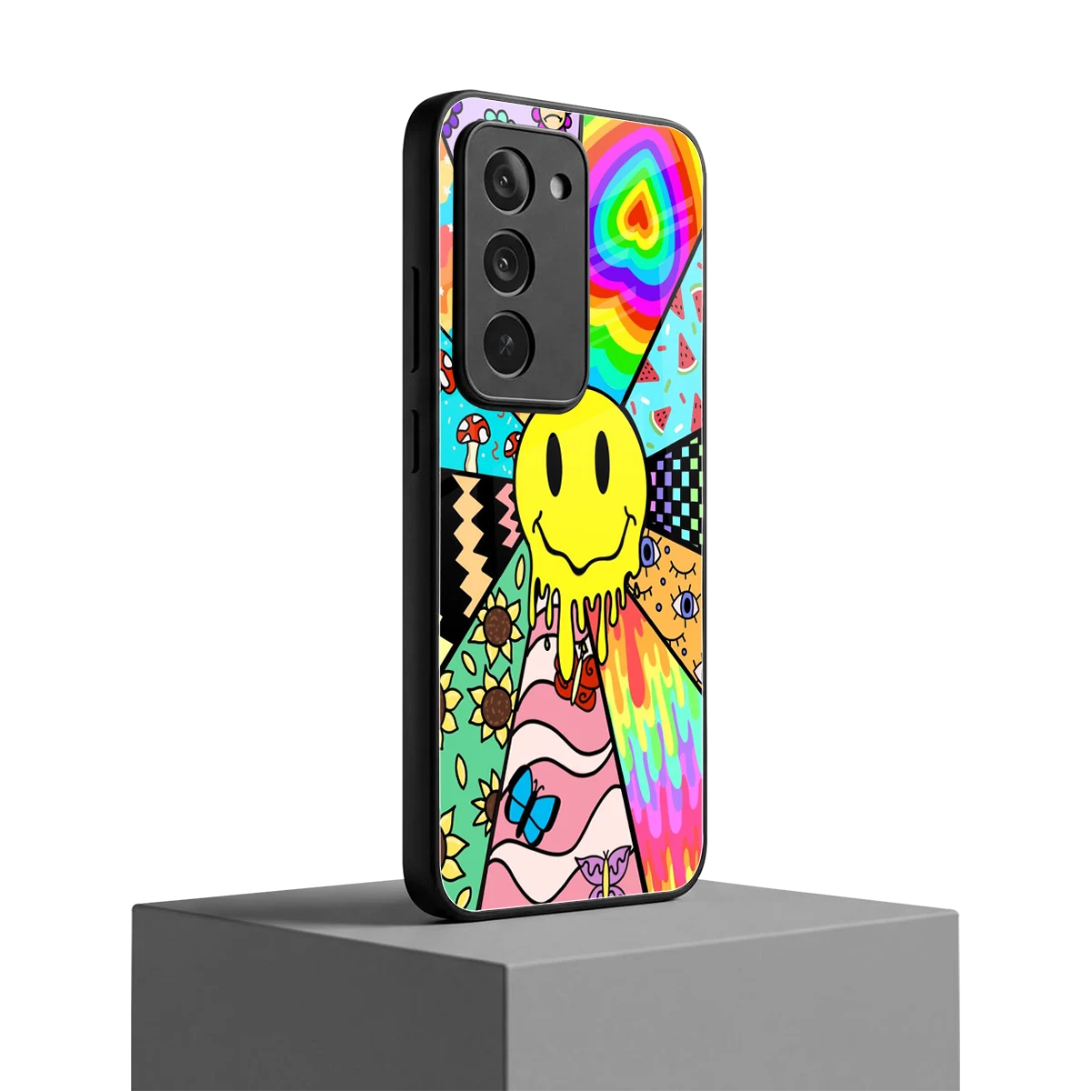 Y2K Doodle redmi 15 5g mobile cover | shockproof glass phone case