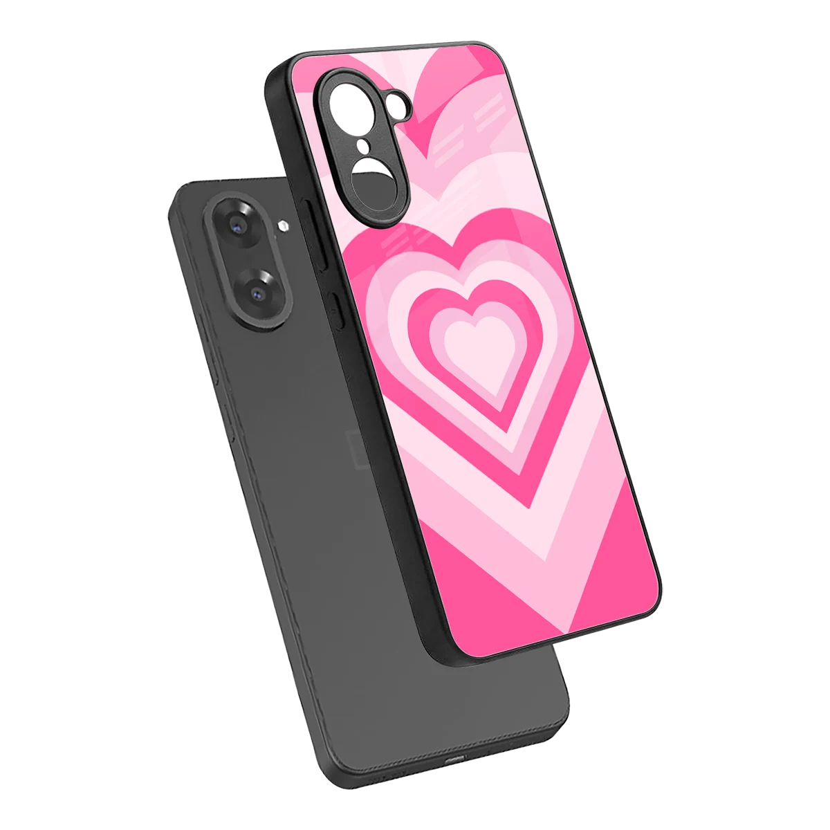 Y2K Flamingo Hearts sleek oneplus nord ce5 5g cover with tempered glass back and TPU edges
