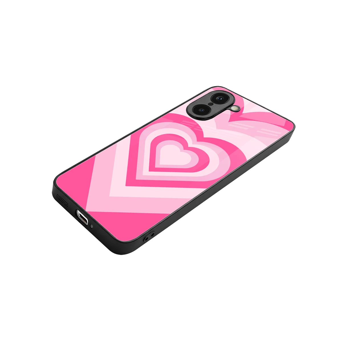 Y2K Flamingo Hearts stylish phone case for oneplus nord ce5 5g | glossy glass and slim fit