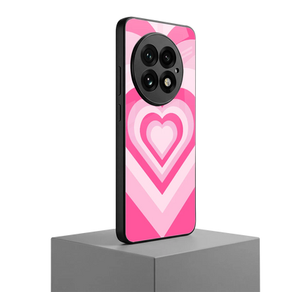 Y2K Flamingo Hearts oneplus 13 mobile cover | shockproof glass phone case