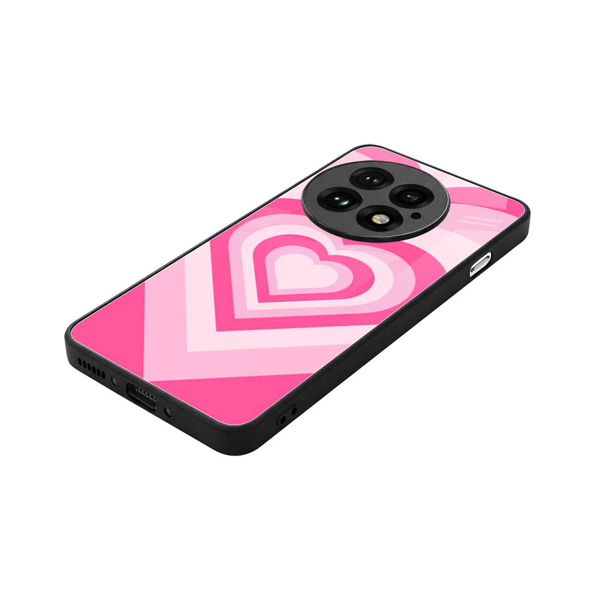 Y2K Flamingo Hearts stylish phone case for oneplus 13 | glossy glass and slim fit