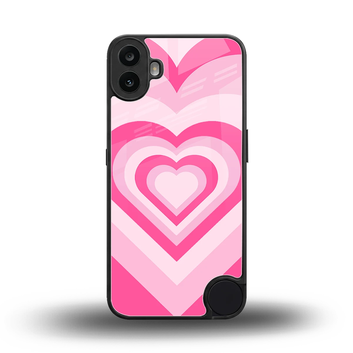 Y2K Flamingo Hearts back phone cover | glass case for cmf nothing phone 1