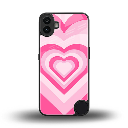 Y2K Flamingo Hearts back phone cover | glass case for cmf nothing phone 1