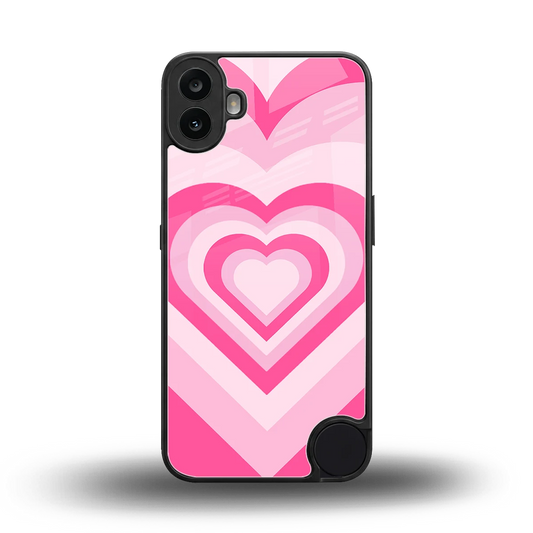 Y2K Flamingo Hearts back phone cover | glass case for cmf nothing phone 1