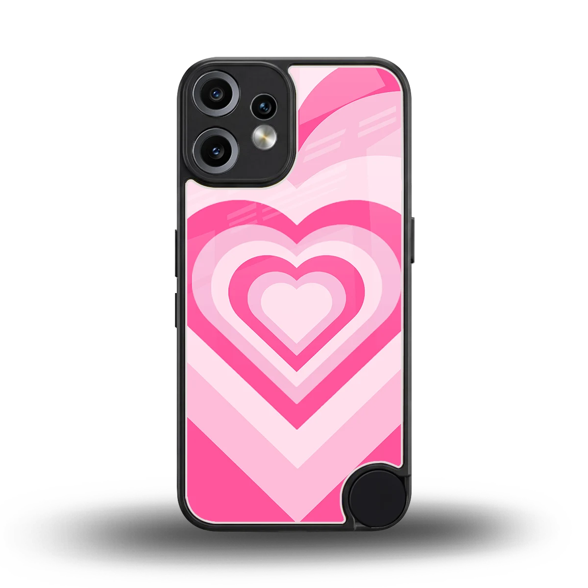Y2K Flamingo Hearts back phone cover | glass case for cmf nothing phone 2 pro