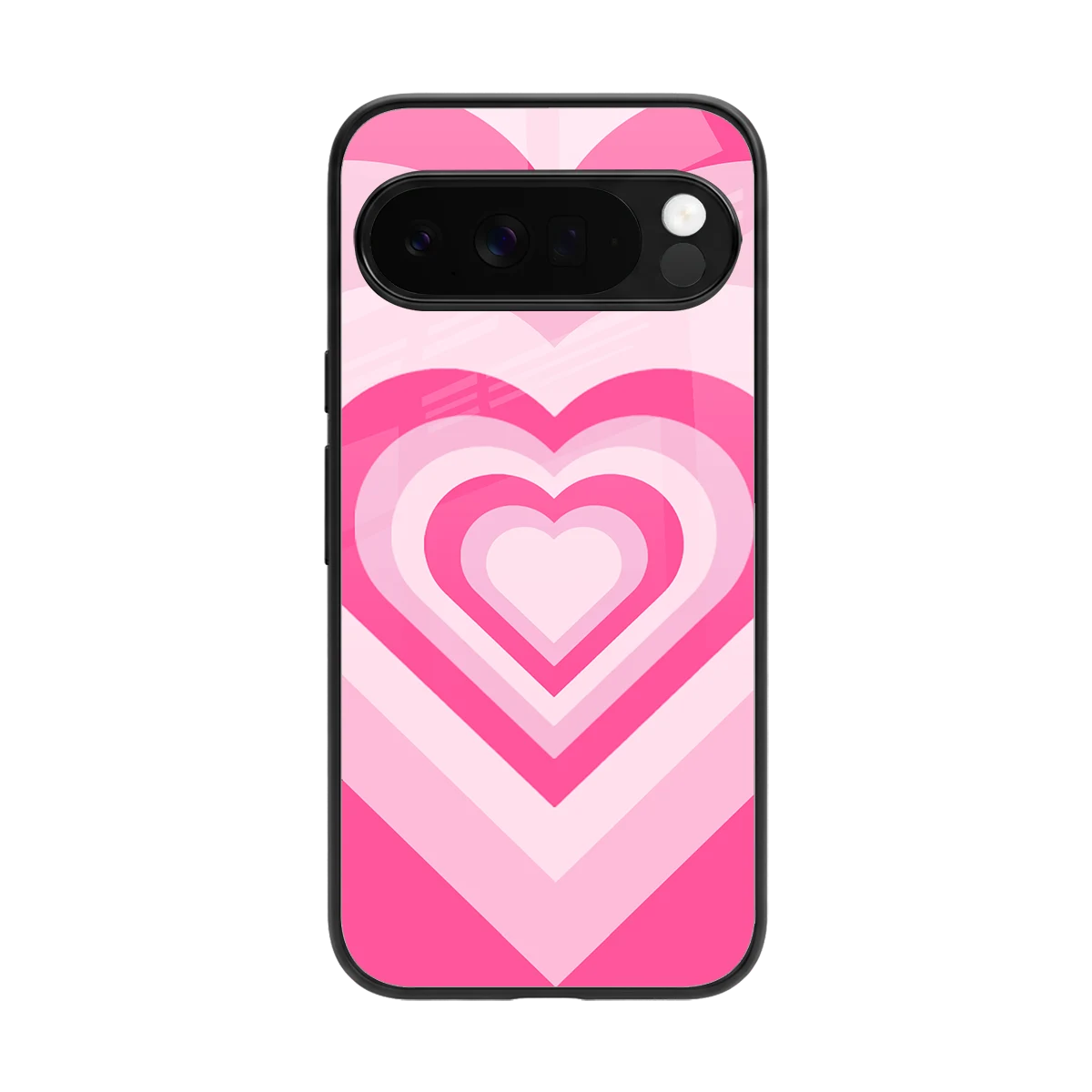 Y2K Flamingo Hearts back phone cover | glass case for google pixel 10 pro xl