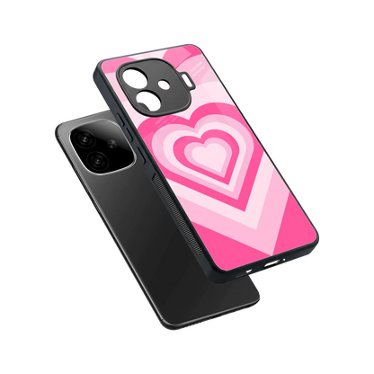 Y2K Flamingo Hearts sleek iqoo neo 10r 5g cover with tempered glass back and TPU edges