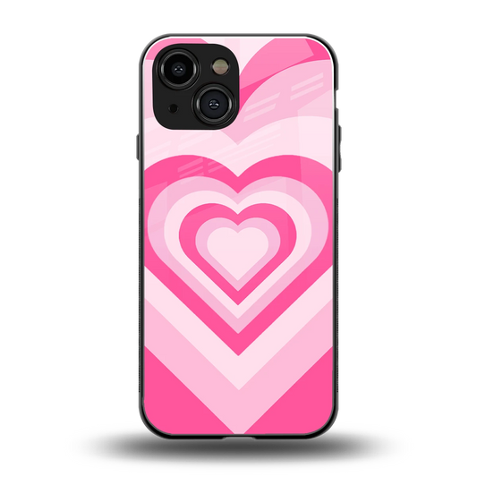 Y2K Flamingo Hearts back phone cover | glass case for iphone 13 mini