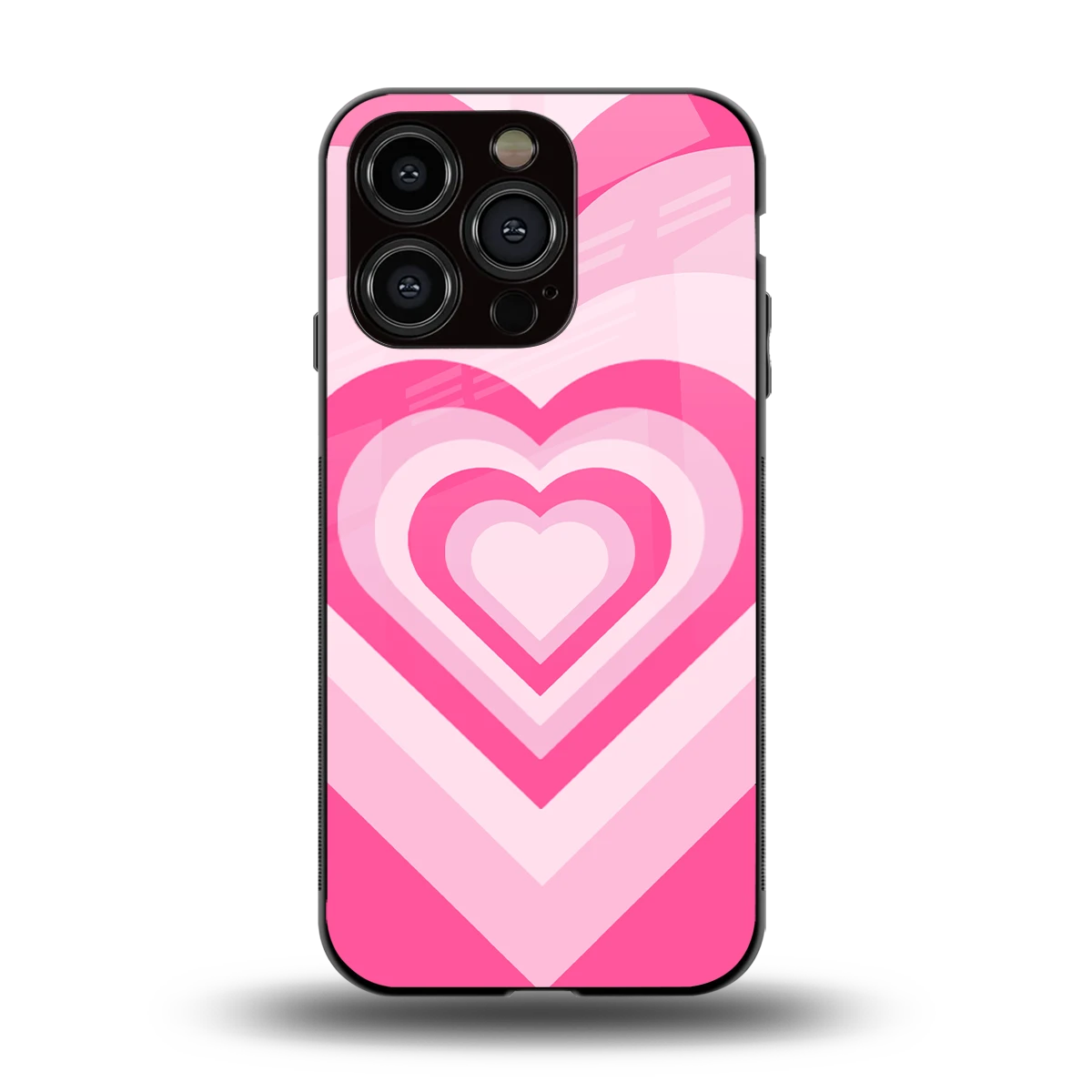 Y2K Flamingo Hearts back phone cover | glass case for iphone 13 pro