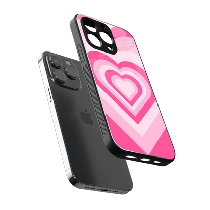Y2K Flamingo Hearts sleek iphone 13 pro cover with tempered glass back and TPU edges
