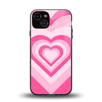 Y2K Flamingo Hearts back phone cover | glass case for iphone 13