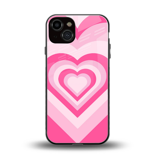 Y2K Flamingo Hearts back phone cover | glass case for iphone 13