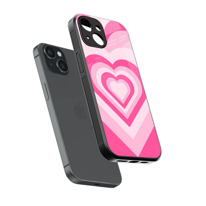 Y2K Flamingo Hearts sleek iphone 13 cover with tempered glass back and TPU edges