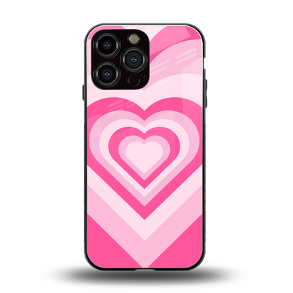 Y2K Flamingo Hearts back phone cover | glass case for iphone 15 pro max