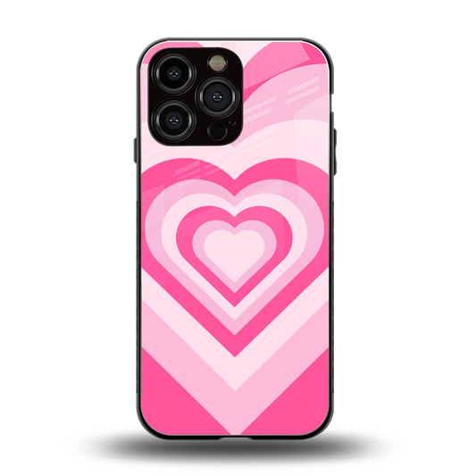 Y2K Flamingo Hearts back phone cover | glass case for iphone 15 pro max