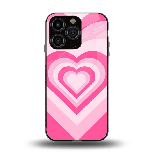 Y2K Flamingo Hearts back phone cover | glass case for iphone 15 pro