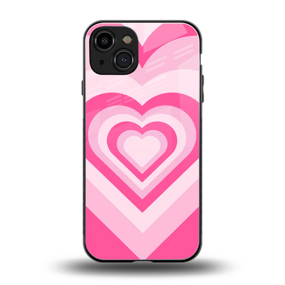 Y2K Flamingo Hearts back phone cover | glass case for iphone 15