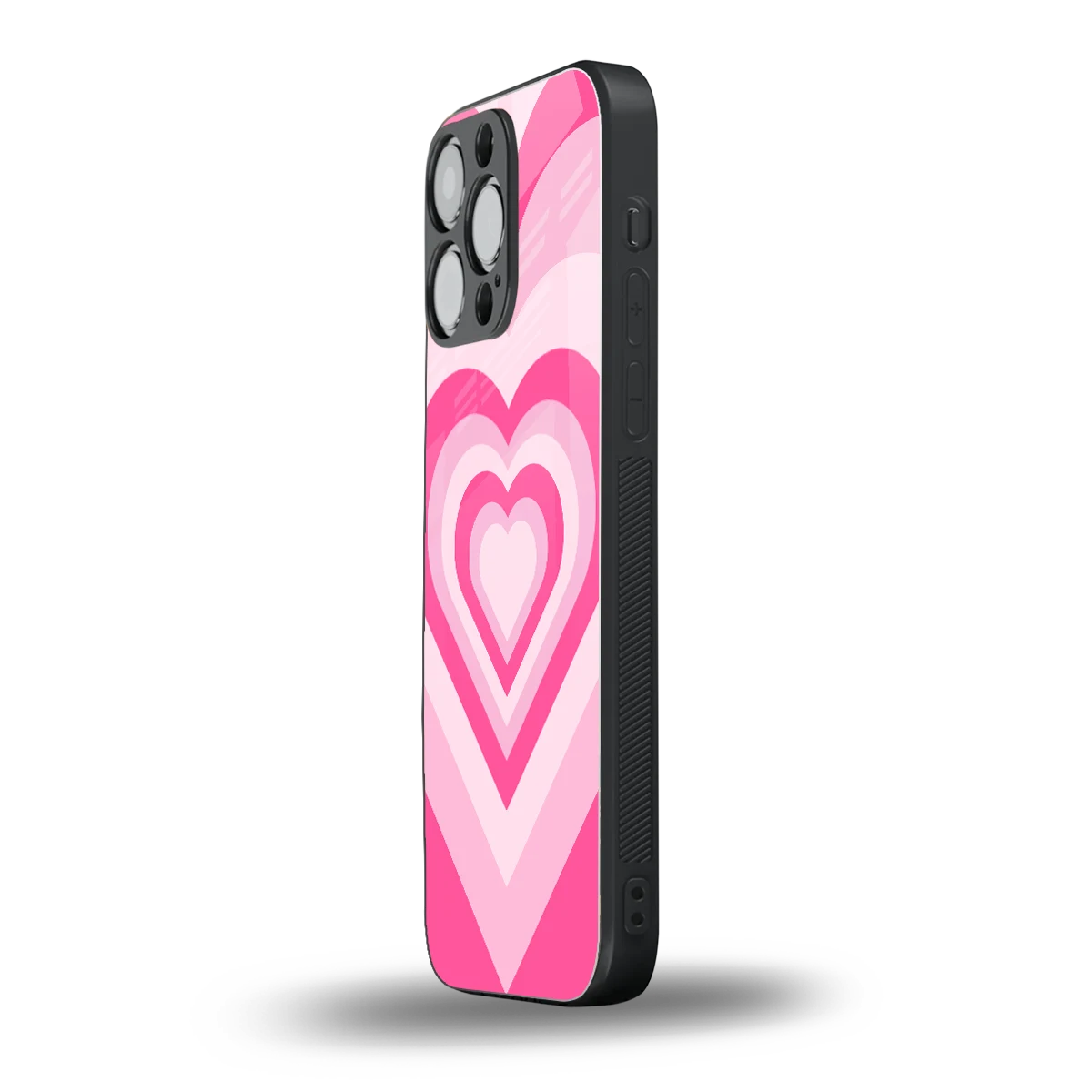 Y2K Flamingo Hearts iphone 16 pro max mobile cover | shockproof glass phone case