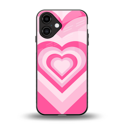 Y2K Flamingo Hearts Phone Case for Iphone 16 | Glass Case