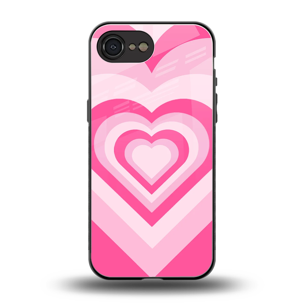 Y2K Flamingo Hearts back phone cover | glass case for iphone 16e