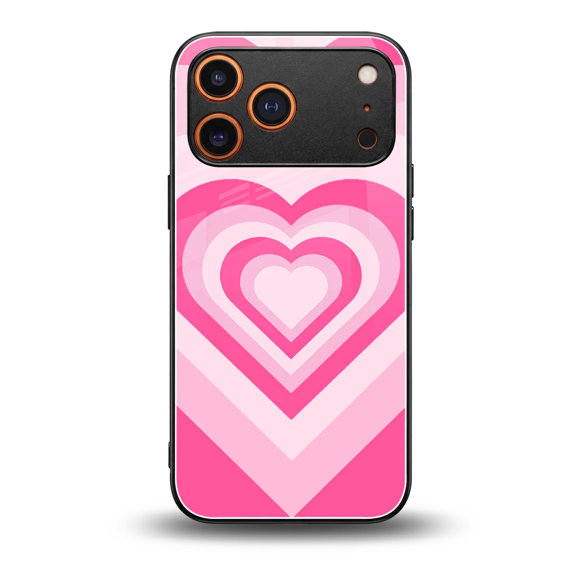 Y2K Flamingo Hearts back phone cover | glass case for iphone 17 pro