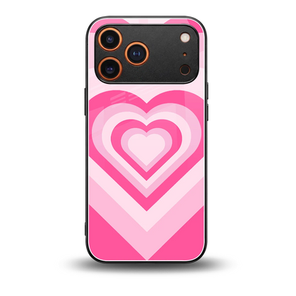 Y2K Flamingo Hearts back phone cover | glass case for iphone 17 pro