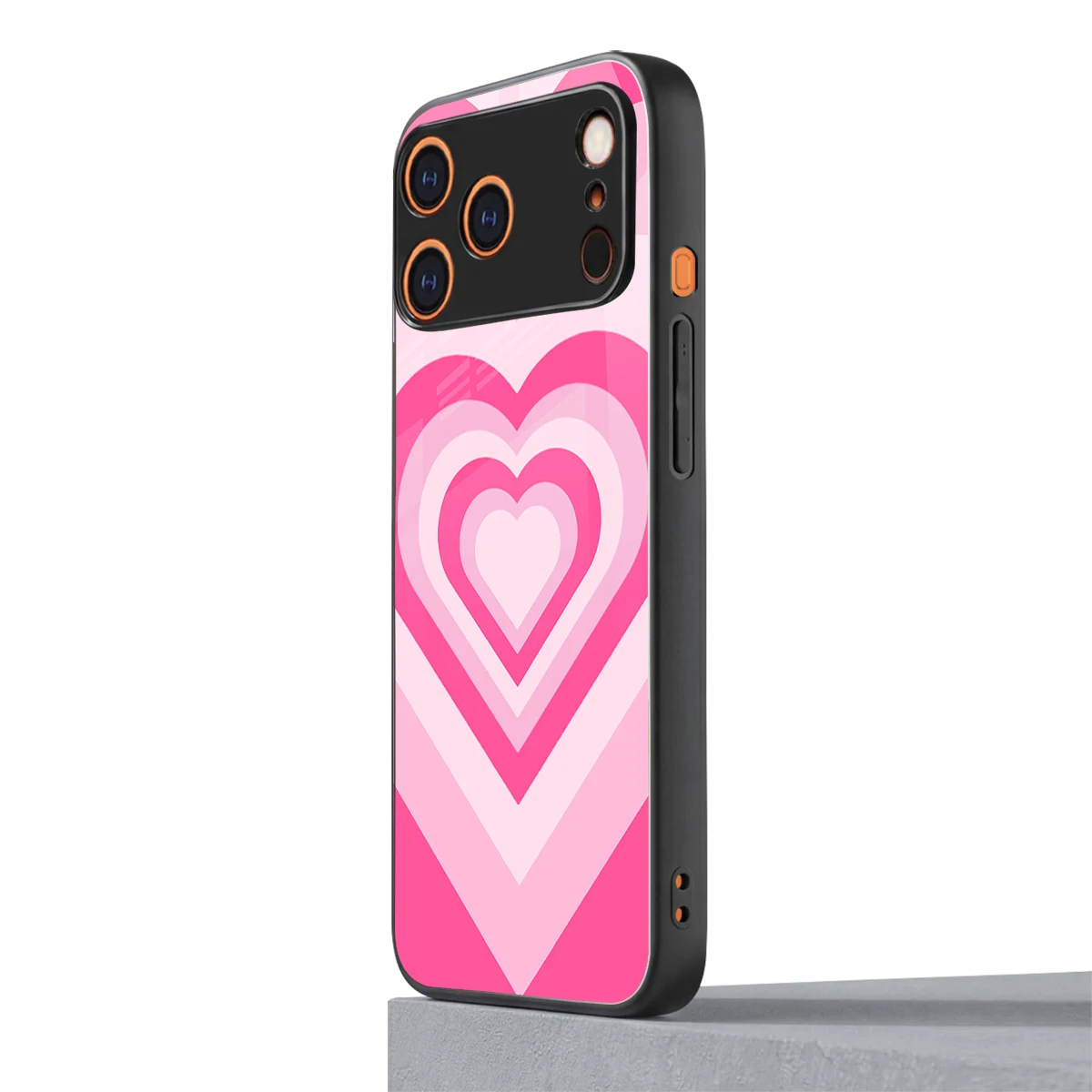 Y2K Flamingo Hearts iphone 17 pro mobile cover | shockproof glass phone case