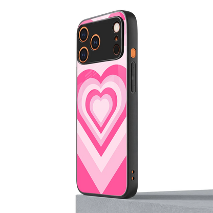 Y2K Flamingo Hearts iphone 17 pro mobile cover | shockproof glass phone case