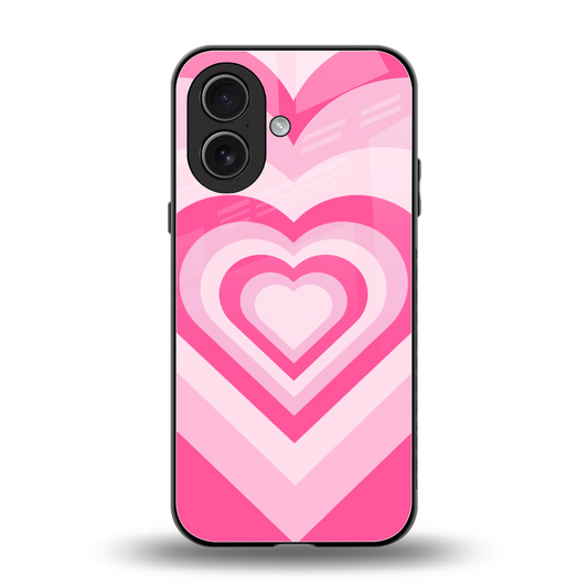 Y2K Flamingo Hearts back phone cover | glass case for iphone 17