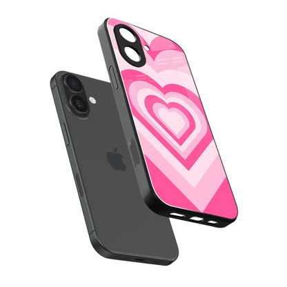 Y2K Flamingo Hearts sleek iphone 17 cover with tempered glass back and TPU edges