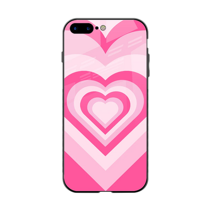 Y2K Flamingo Hearts back phone cover | glass case for iphone 8 plus