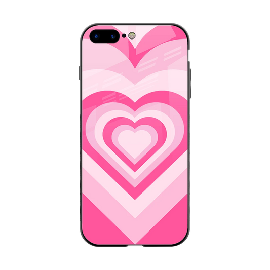 Y2K Flamingo Hearts back phone cover | glass case for iphone 8 plus