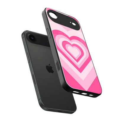 Y2K Flamingo Hearts sleek iphone air cover with tempered glass back and TPU edges