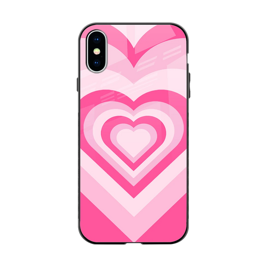 Y2K Flamingo Hearts back phone cover | glass case for iphone xs
