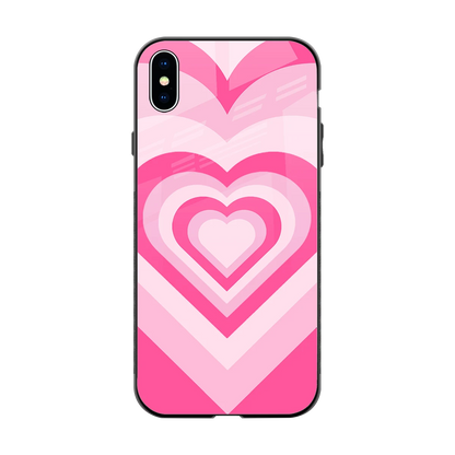 Y2K Flamingo Hearts back phone cover | glass case for iphone xs max