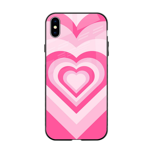 Y2K Flamingo Hearts back phone cover | glass case for iphone xs max