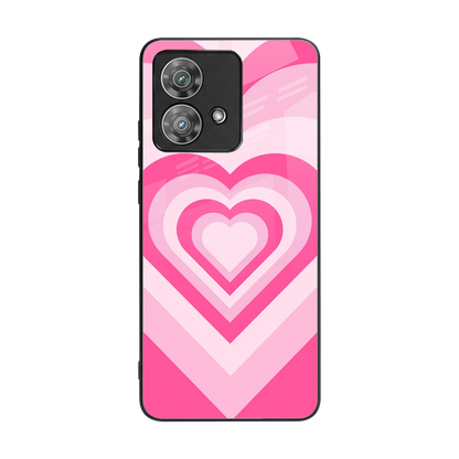 Y2K Flamingo Hearts back phone cover | glass case for motorola edge 40 neo 5g