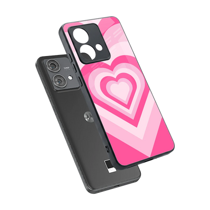 Y2K Flamingo Hearts sleek motorola edge 40 neo 5g cover with tempered glass back and TPU edges