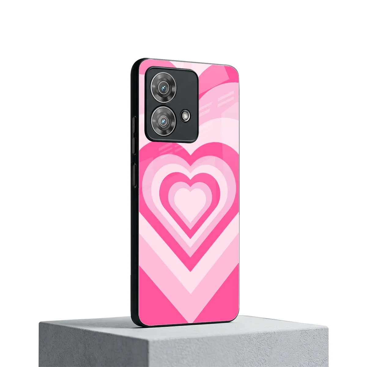Y2K Flamingo Hearts motorola edge 40 neo 5g mobile cover | shockproof glass phone case