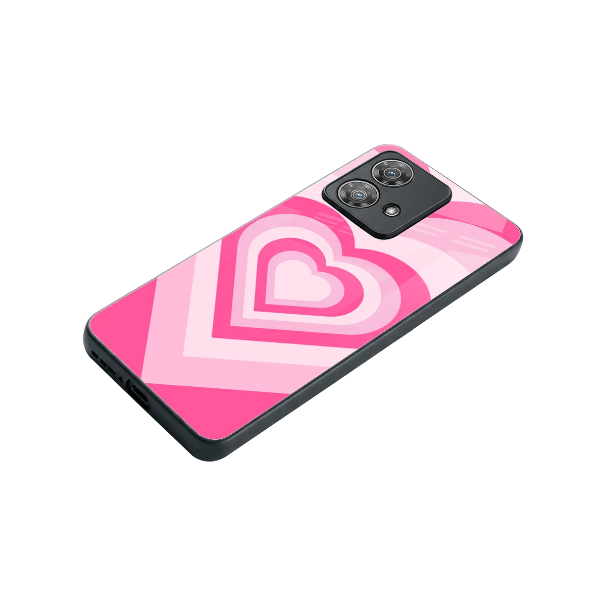 Y2K Flamingo Hearts stylish phone case for motorola edge 40 neo 5g | glossy glass and slim fit