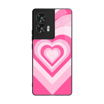 Y2K Flamingo Hearts back phone cover | glass case for motorola edge 50 fusion