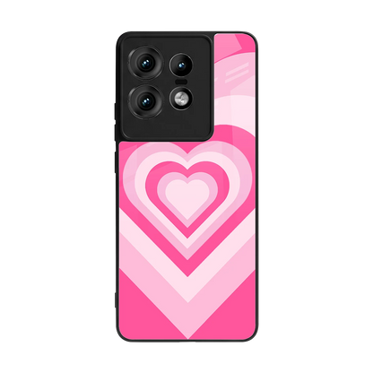 Y2K Flamingo Hearts back phone cover | glass case for motorola edge 50 pro