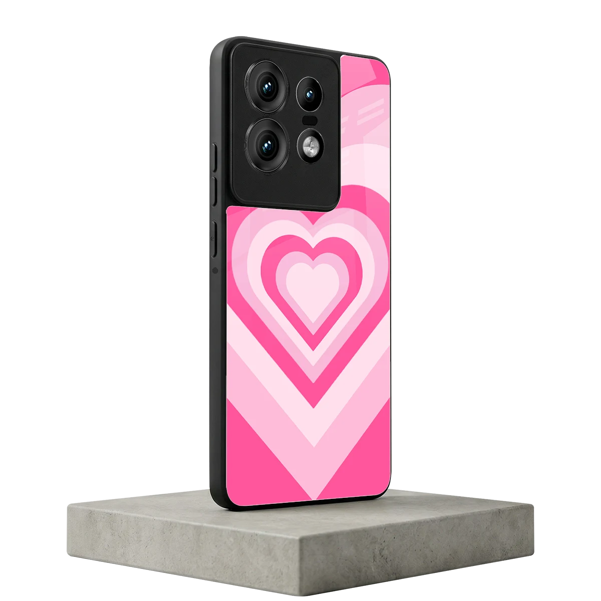 Y2K Flamingo Hearts motorola edge 50 pro mobile cover | shockproof glass phone case